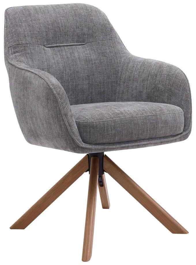 Szürke kárpitozott étkezőfotel szett 2 db-os Avola – Unique Furniture