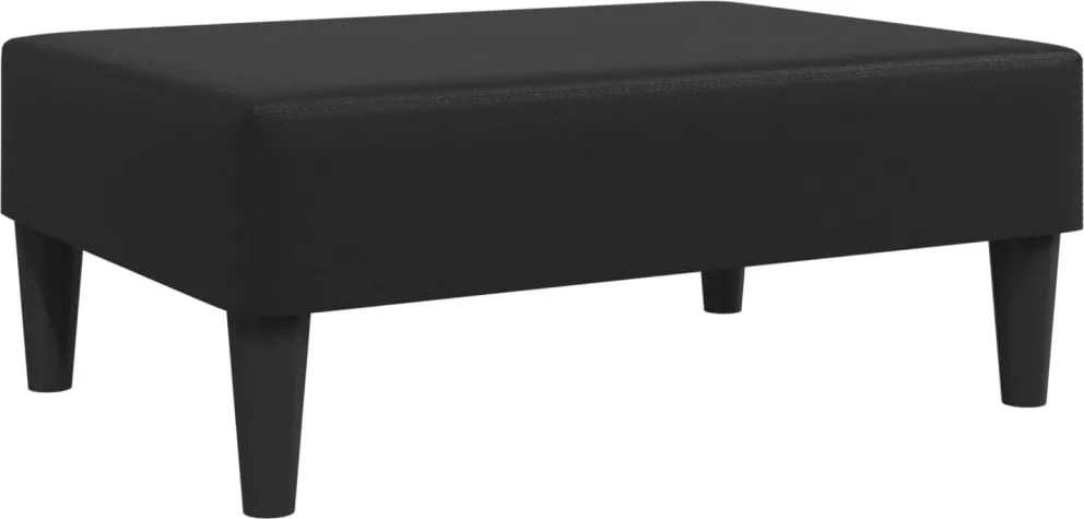 vidaXL fekete műbőr lábzsámoly 77x55x31 cm