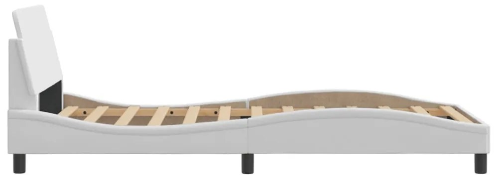 fehér műbőr ágykeret Dover 100x200 cm