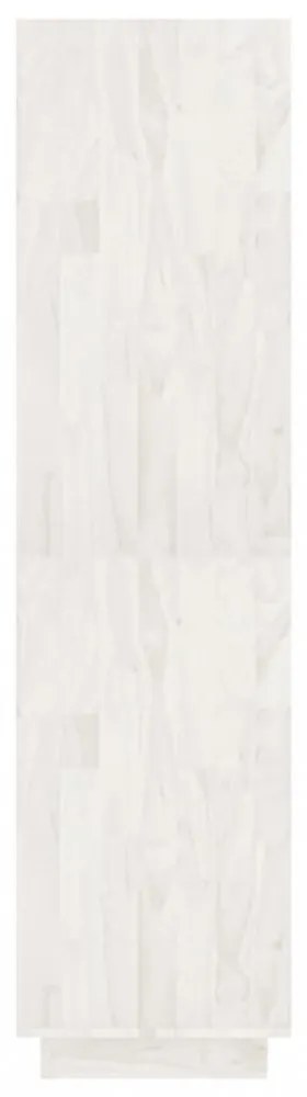 fehér tömör fenyőfa könyvszekrény/térelválasztó 80x35x135 cm