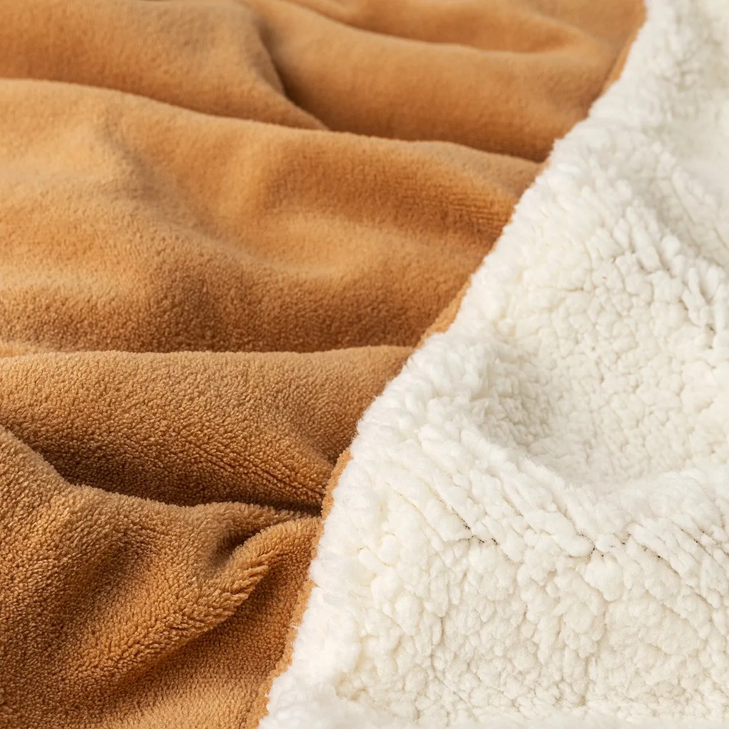 4Home gyapjú hatású pléd barna, 150 x 200 cm