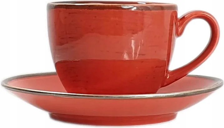 Nosztalgia Piros Csésze Csészealjjal 300 ml Piros Alumínium Bogucice