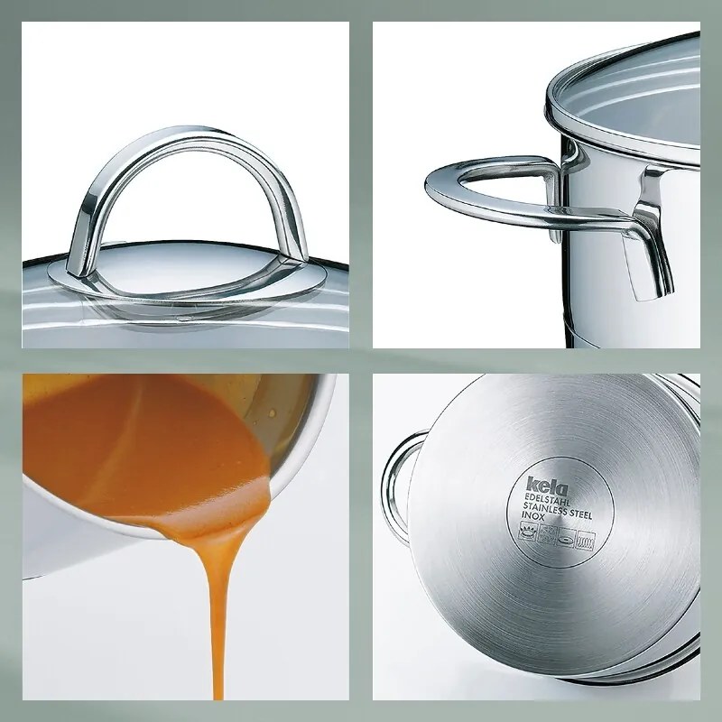 Kela CAILIN Lábas üveg fedővel 4,8 l, 4,8 l