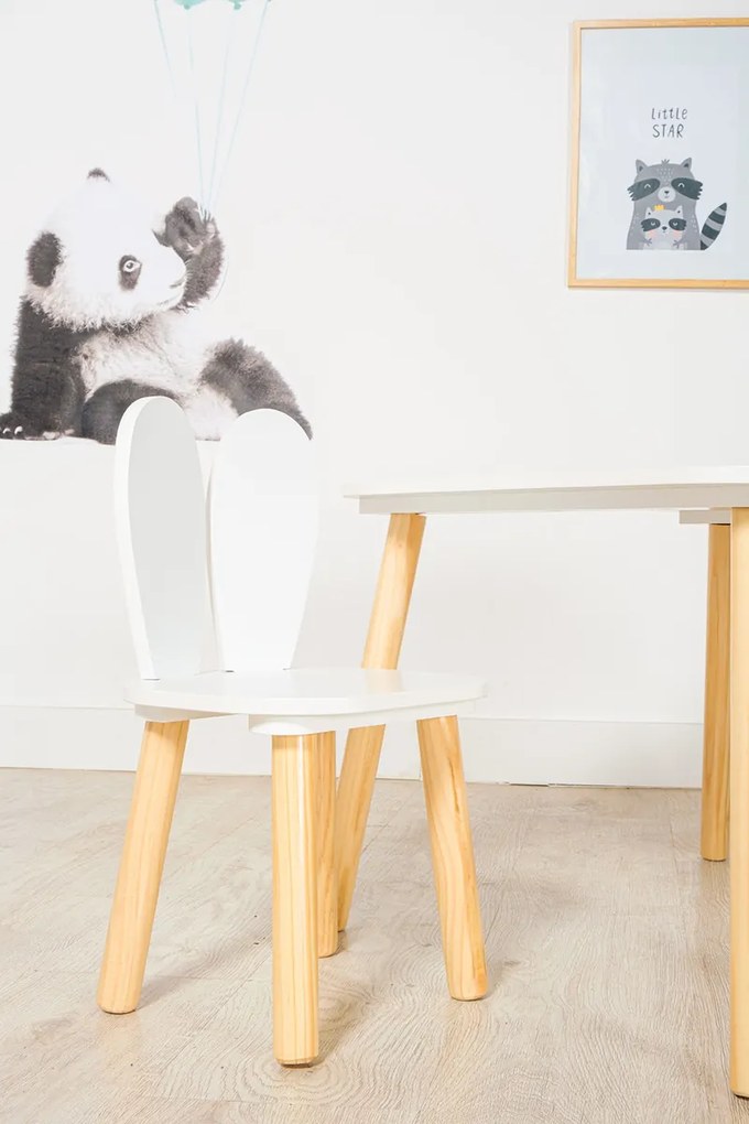 Ourbaby - Gyerek asztal és székek nyuszifülekkel Bunny