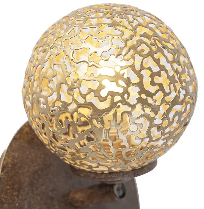 Fali lámpa rozsdabarna állítható kapcsolóval - Kreta