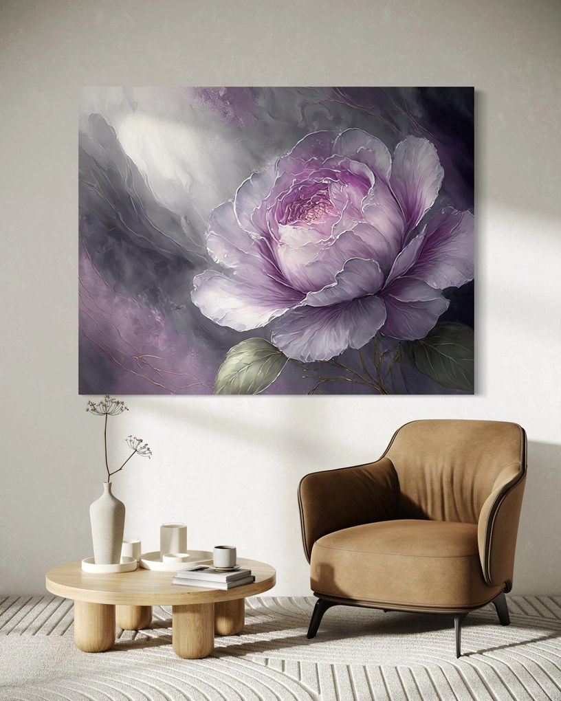 Gario Vászonkép Absztrakt bazsarózsa virág Méret: 120 x 80 cm