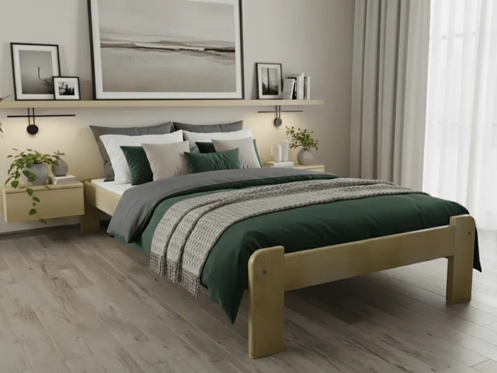 ADA ágy 80x200 cm, fenyőfa Ágyrács: Lamellás ágyrács, Matrac: Coco Maxi 20 cm matrac