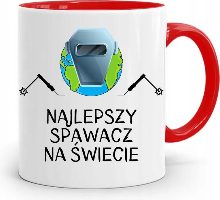 Piros Bögre Ajándék A Világ Legjobb Hegesztője fényképes nyomtatással