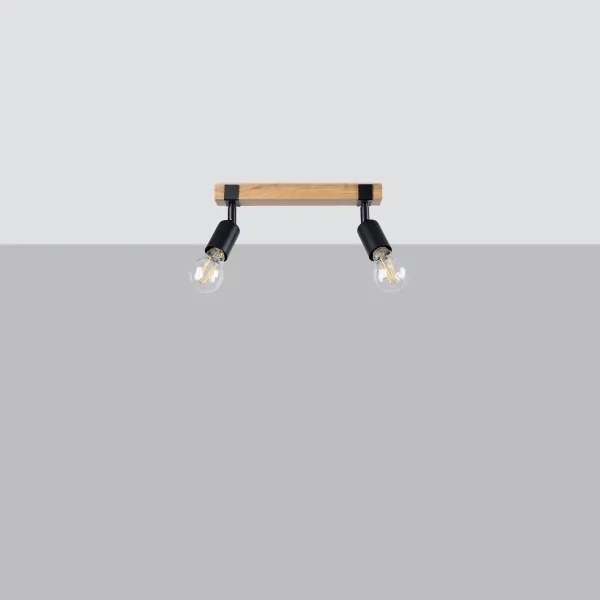 Sollux SL.1296 - Spotlámpa ZUCA 2xE27/15W/230V fekete