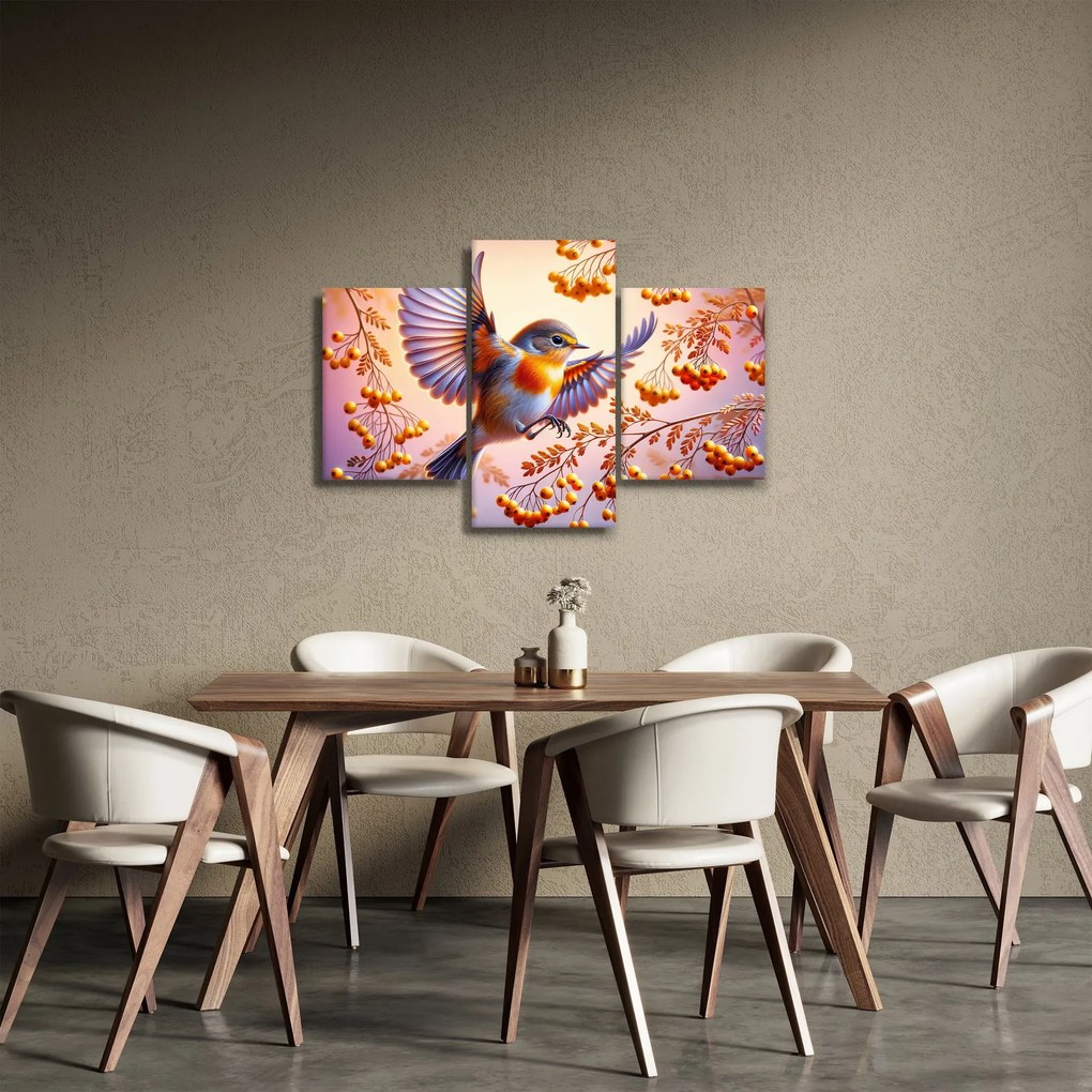 Kép - Madár berkenyével (90x60 cm)