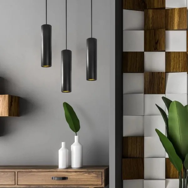 Csillár LATI 1xGU10/8W/230V fekete