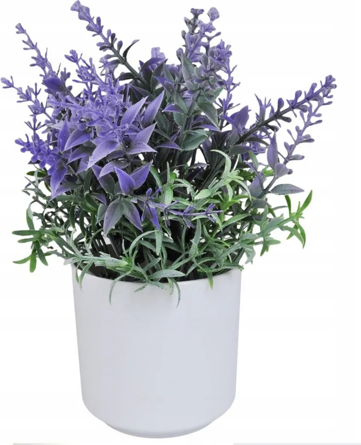 Levendula Cserépben Mesterséges Lakberendezés Lila Hanga Virágok, Mint Élő