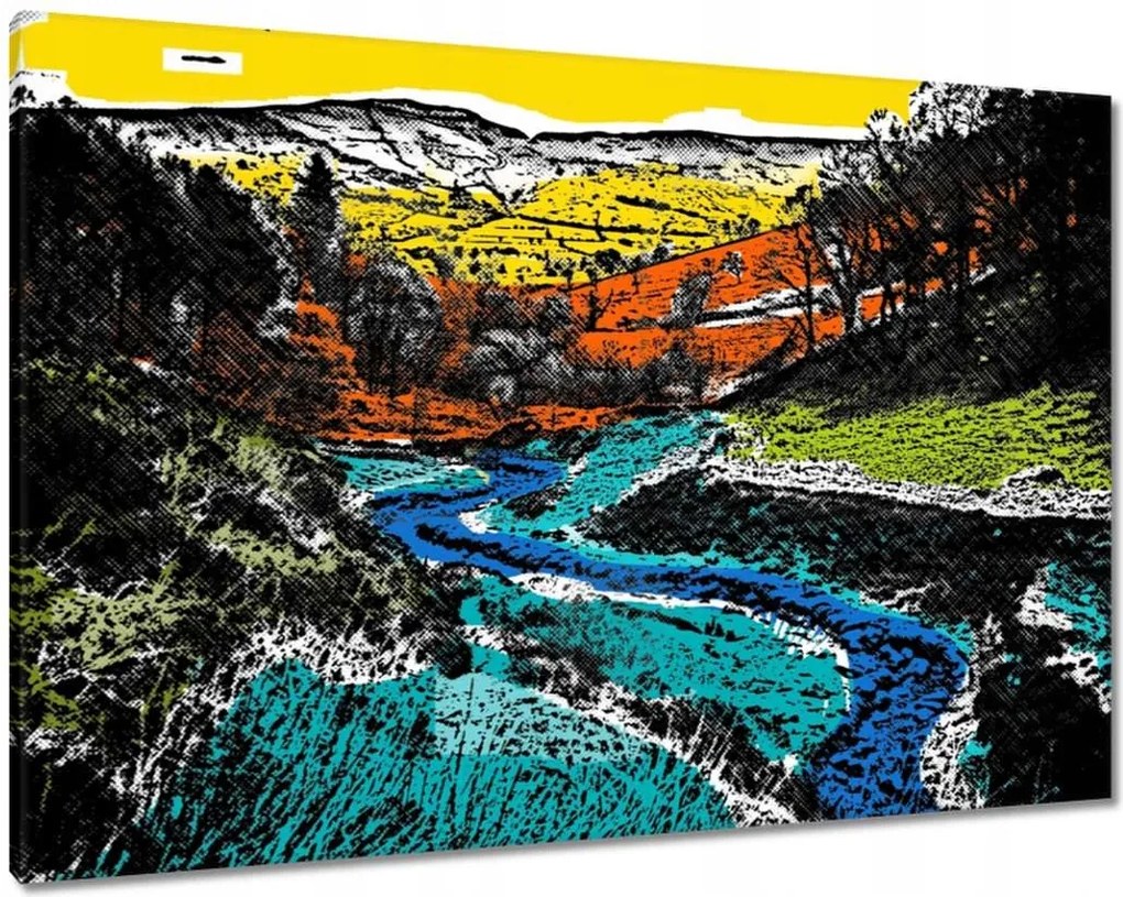 Festmények 100x70 Hegyi táj Tájkép