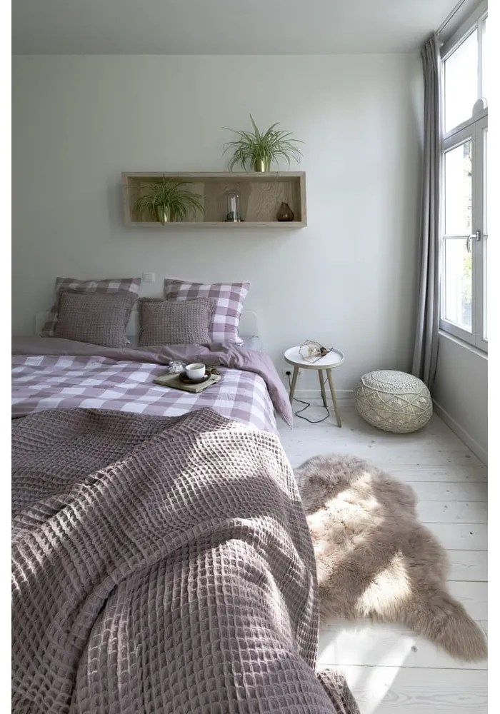 Világosbarna egyszemélyes pamut ágyneműhuzat 140x200 cm Emma - Tiseco Home Studio