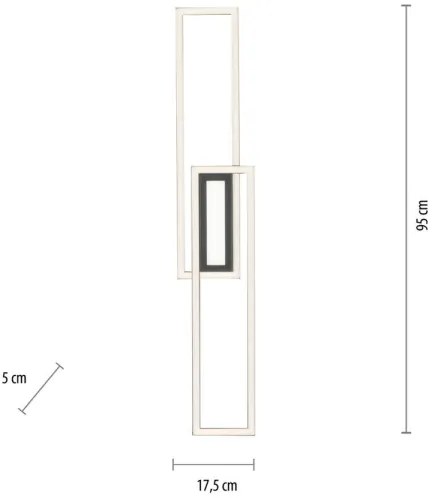 Leuchten Direkt 14696-18 - LED Dimmelhető felületre szerelhető csillár ASMIN LED/45W/230V