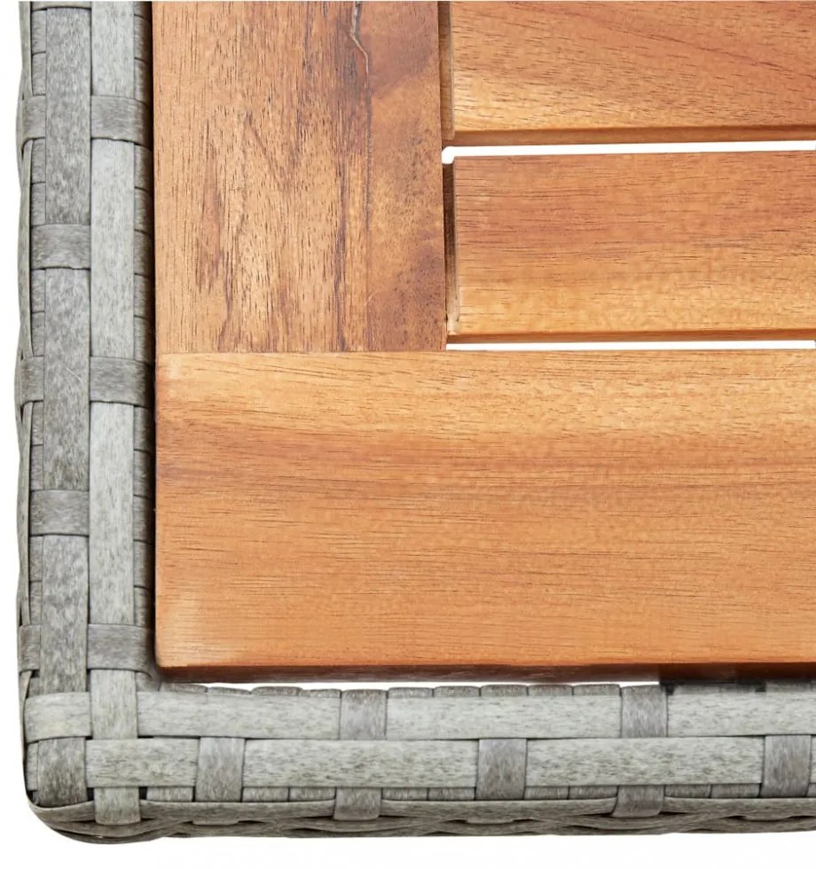9 részes antracitszürke polyrattan étkezőszett párnákkal