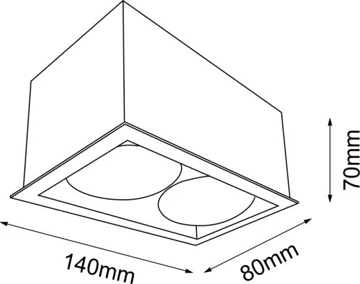 Brosline 1080 - CAGE spotlámpa 2xGU10/10W/230V fekete