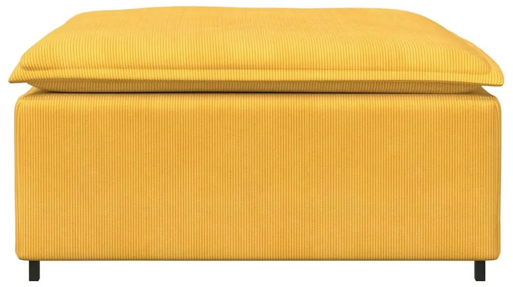világossárga moduláris kanapé lábzsámoly modul 100x100x48 cm
