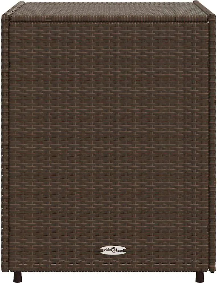 vidaXL barna polyrattan kerti tárolószekrény 55 x 59 x 69 cm