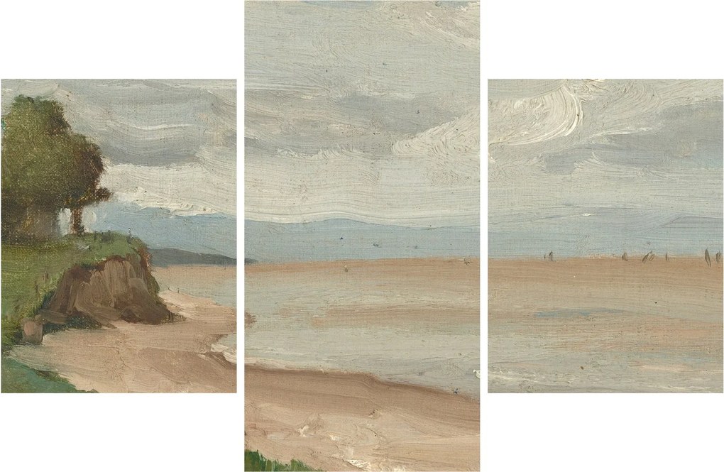 Kép - Jean-Baptiste-Camille Corot, Beach Near Etretat, reprodukciók (90x60 cm)
