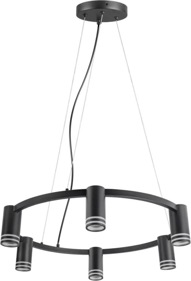 POLUX 327574 ROMA Modern Led Függesztett Lámpa Fekete GU10 IP20