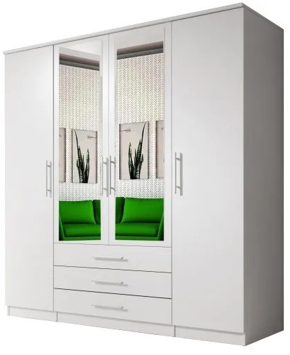 Szantal 20 4 ajtós Gardróbszekrény fehér N