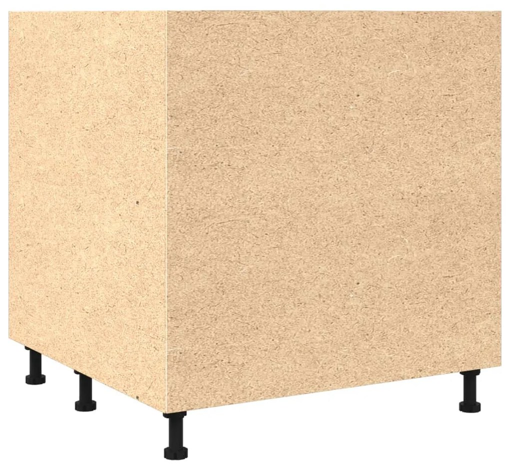 antik fa színű szerelt fa konyhaszekrény 75,5 x 75,5 x 81,5 cm