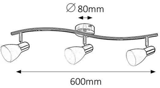 Rabalux 6303 - Spotlámpa SOMA 3xE14/40W/230V