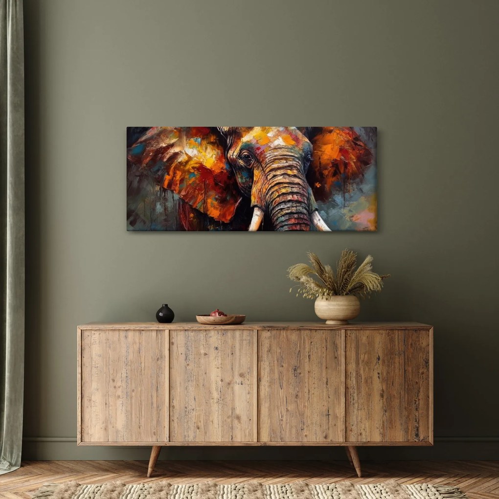 Kép - Egy elefánt festése (120x50 cm)