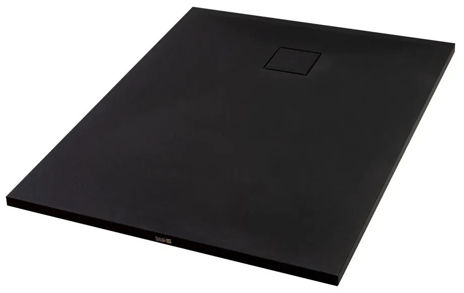 Cagliari Black 90x120x2,6 cm szögletes, SMC zuhanytálca szifonnal