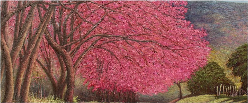 Virágzó fák képe (120x50 cm)