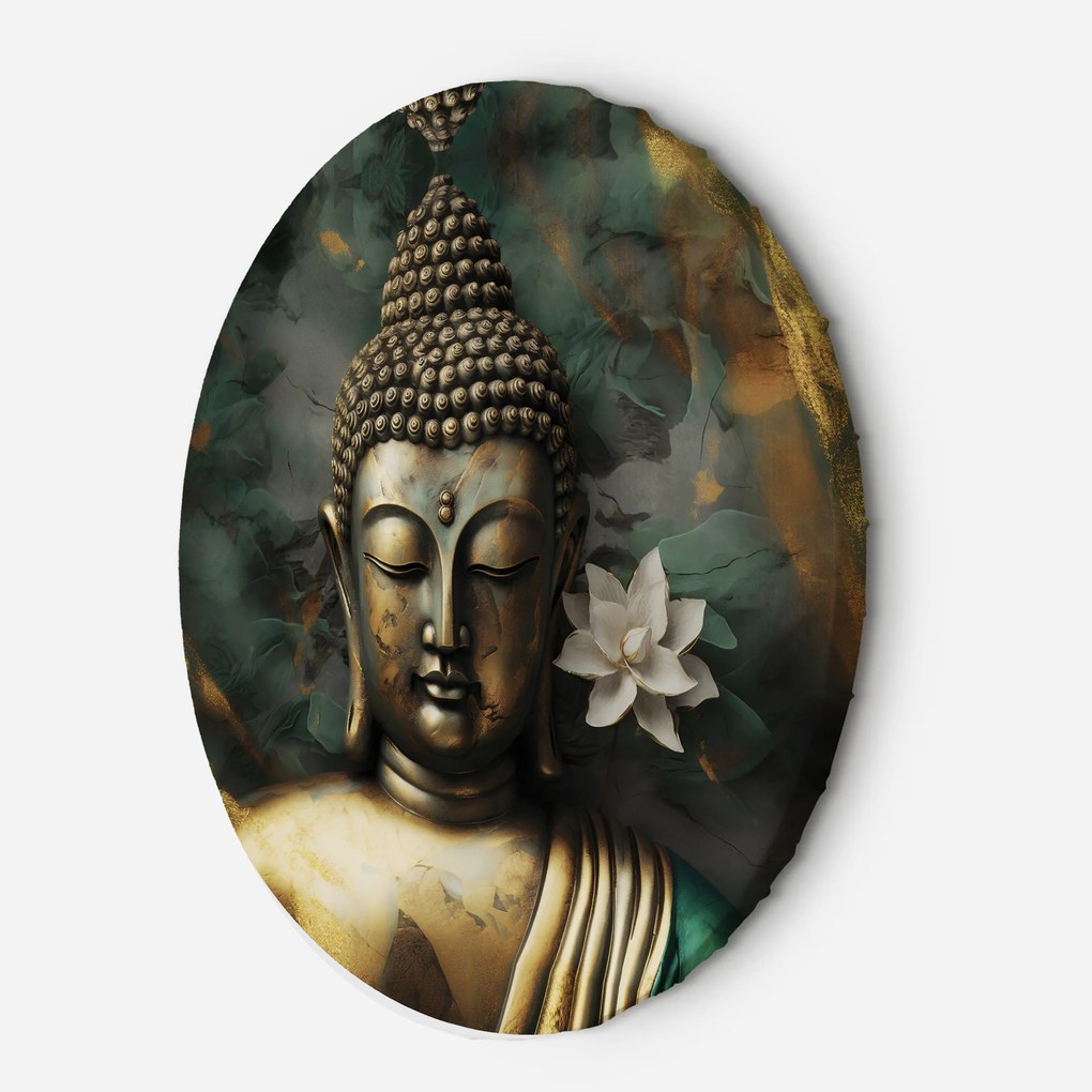Gario Kerek vászonkép Arany Buddha egy absztrakt háttér Méret: 40 x 40 cm