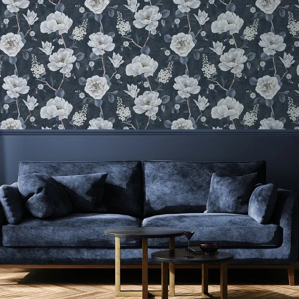Arthouse Signature 2 Ashley Floral kék virágos papír tapéta – 925505