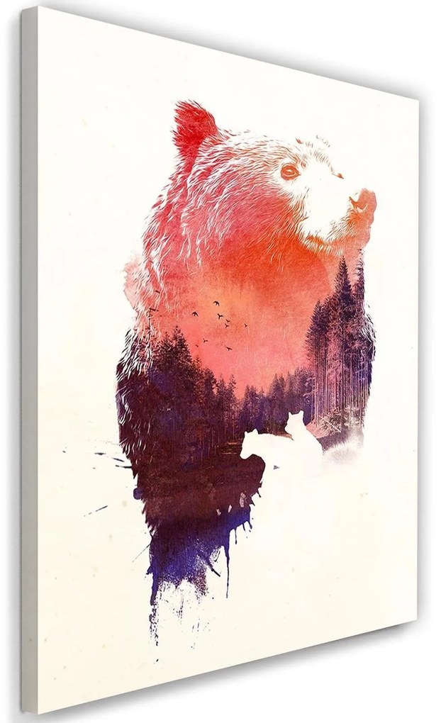 Gario Vászonkép Medve alakú erdő - Robert Farkas Méret: 60 x 90 cm