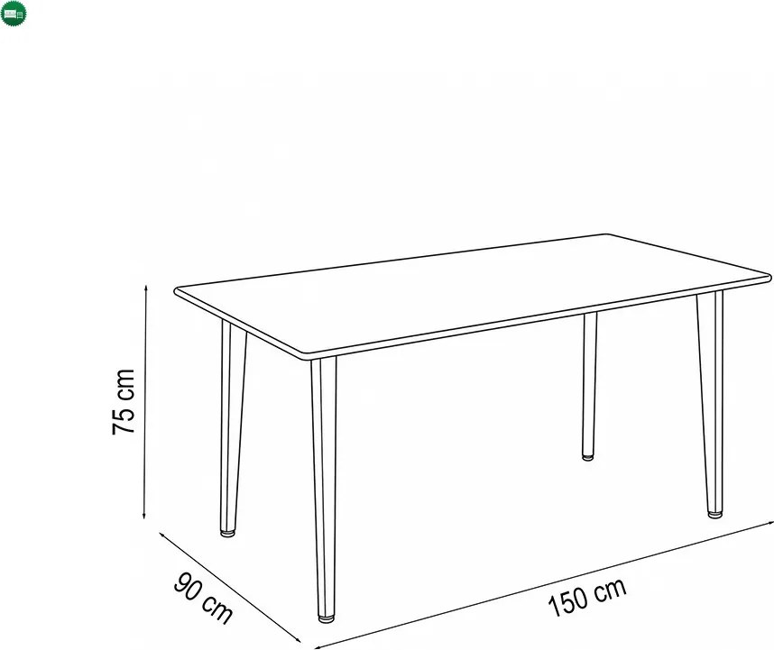 Silla 150 6+1 étkező garnitúra fehér-bézs
