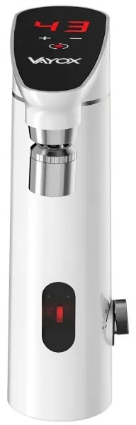 Érintős vízmelegítő LED kijelzővel, 3000W/230V, IPX4, fehér