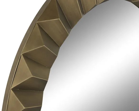 Modern nagy kerek fali tükör arany színű kerettel 110 cm