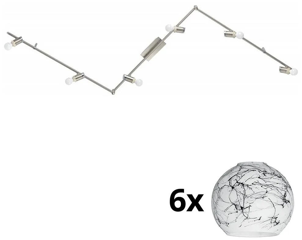 Eglo - LED spotlámpa MY CHOICE 6xE14/4W/230V króm/fehér/fekete