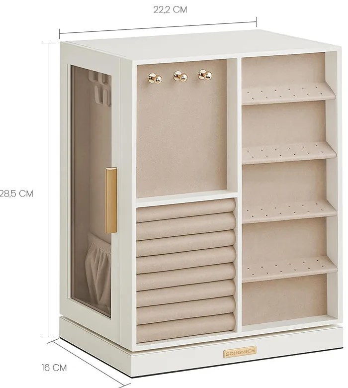 360°-ban forgatható ékszerdoboz