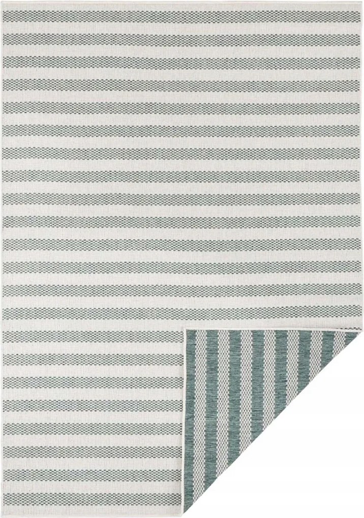 Teraszszőnyeg 200x290cm kétoldalas zsinóros, zöld-krém