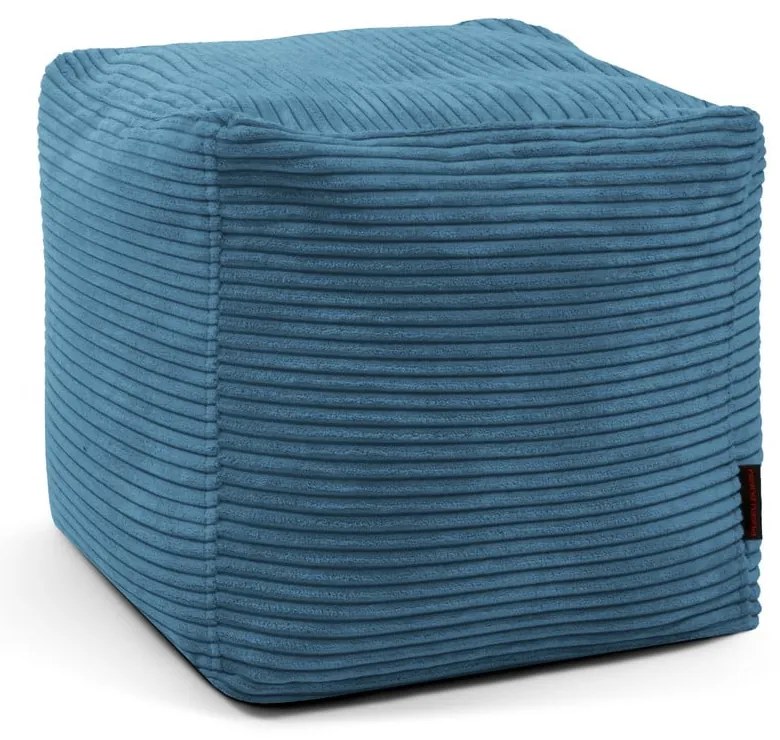 Kék kordbársony babzsákfotel Up! MooG – SLOWDOWN