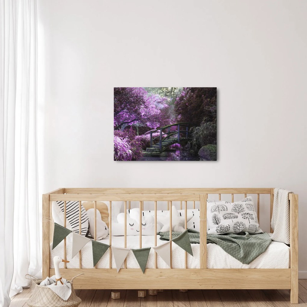 Kép - lila fák (70x50 cm)