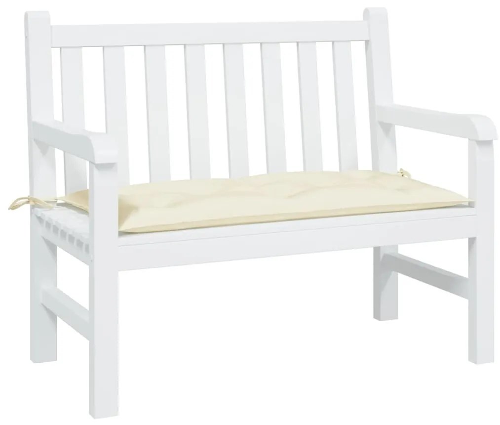 krémszínű oxford szövet kerti pad párna 100 x 50 x 7 cm