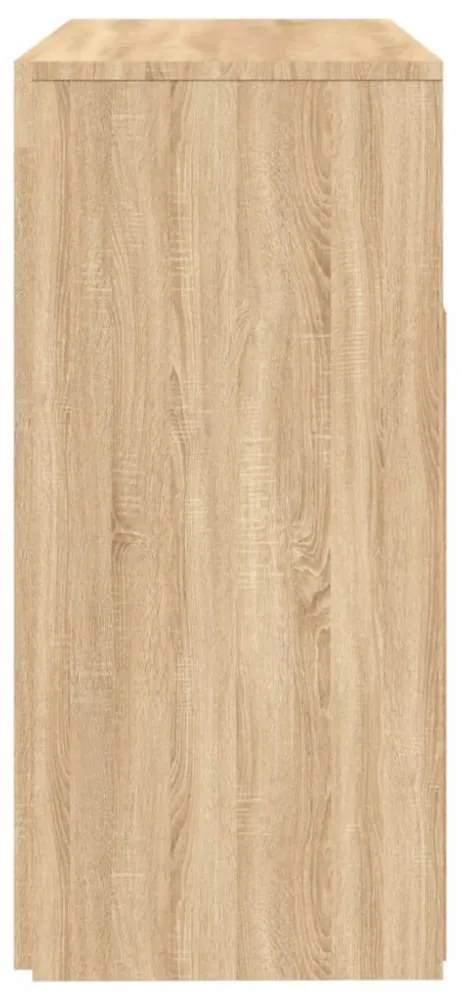 sonoma tölgy színű tálalószekrény LED-világítással 80x35x75 cm