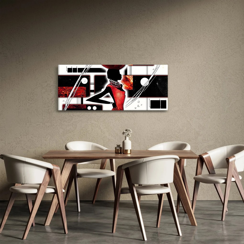 Egy ősi hölgy képének festménye (120x50 cm)