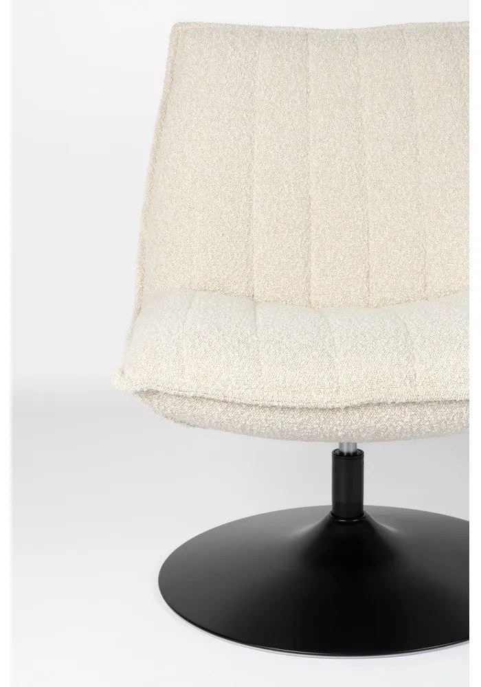 Fehér buklé fotel Jax – White Label