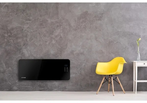 Concept KS4010 - Elektromos direkt fűtőtest/konvektor 2000 W, IP24, fekete, távirányítóval