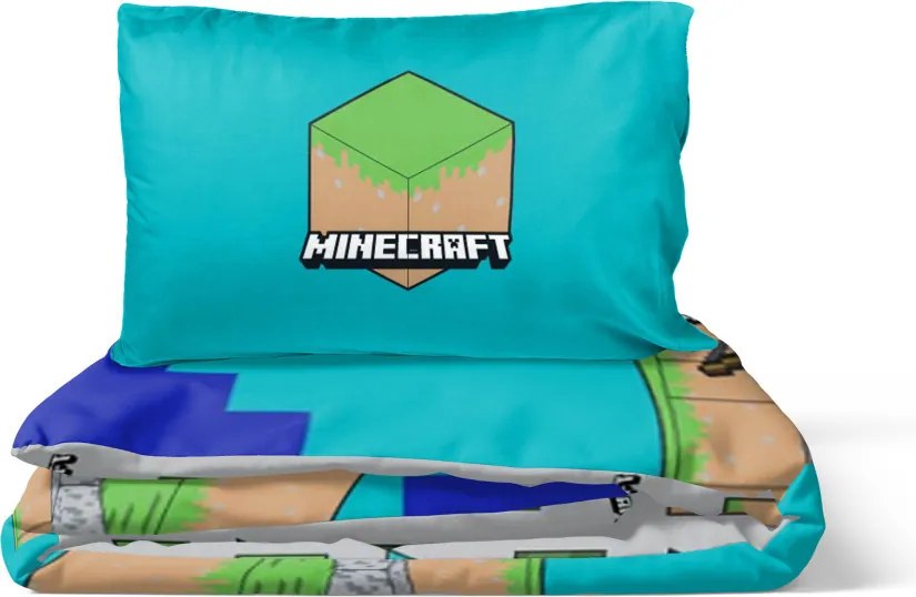 Minecraft The Fight Is On ágyneműhuzat 140×200cm, 70×90 cm