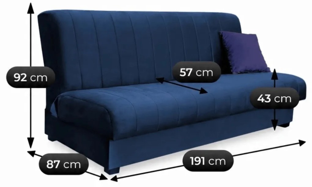 SIGMA kanapé szett (2 db), sötétkék