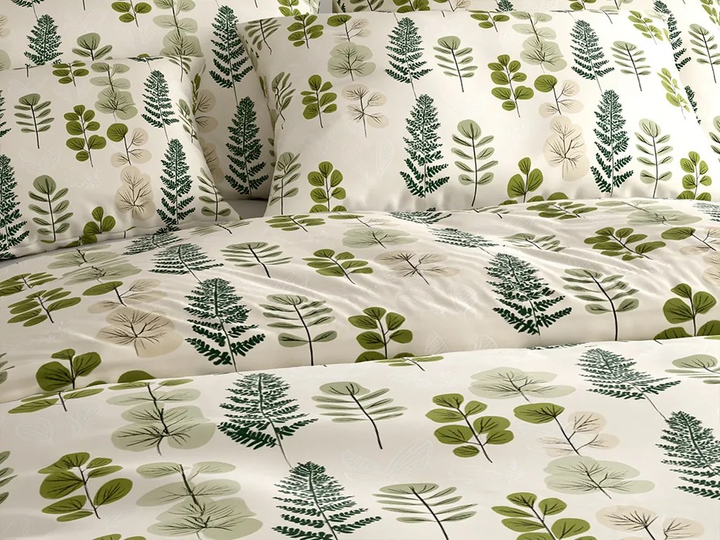 Mikroszálas ágyneműhuzat SCANDI NATURE zöld Ágyneműhuzat mérete: 2 db 70 x 90 cm | 200 x 220 cm